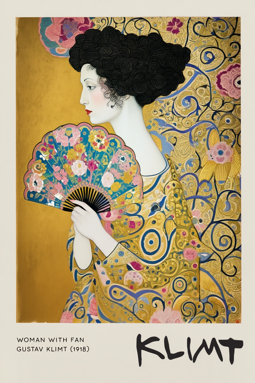 Gustav Klimt Art Print Set – 5 Golden Wall Art Prints | Elegant Gallery Wall Décor for Living Room, Bedroom & Office