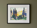 Henri-Edmond Cross - Les Cyprès à Cagnes - Hakyarts