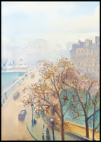 Le Pont-Neuf, Brume d’Automne by Albert Marquet – Vintage Cityscape Wall Art Print - Hakyarts