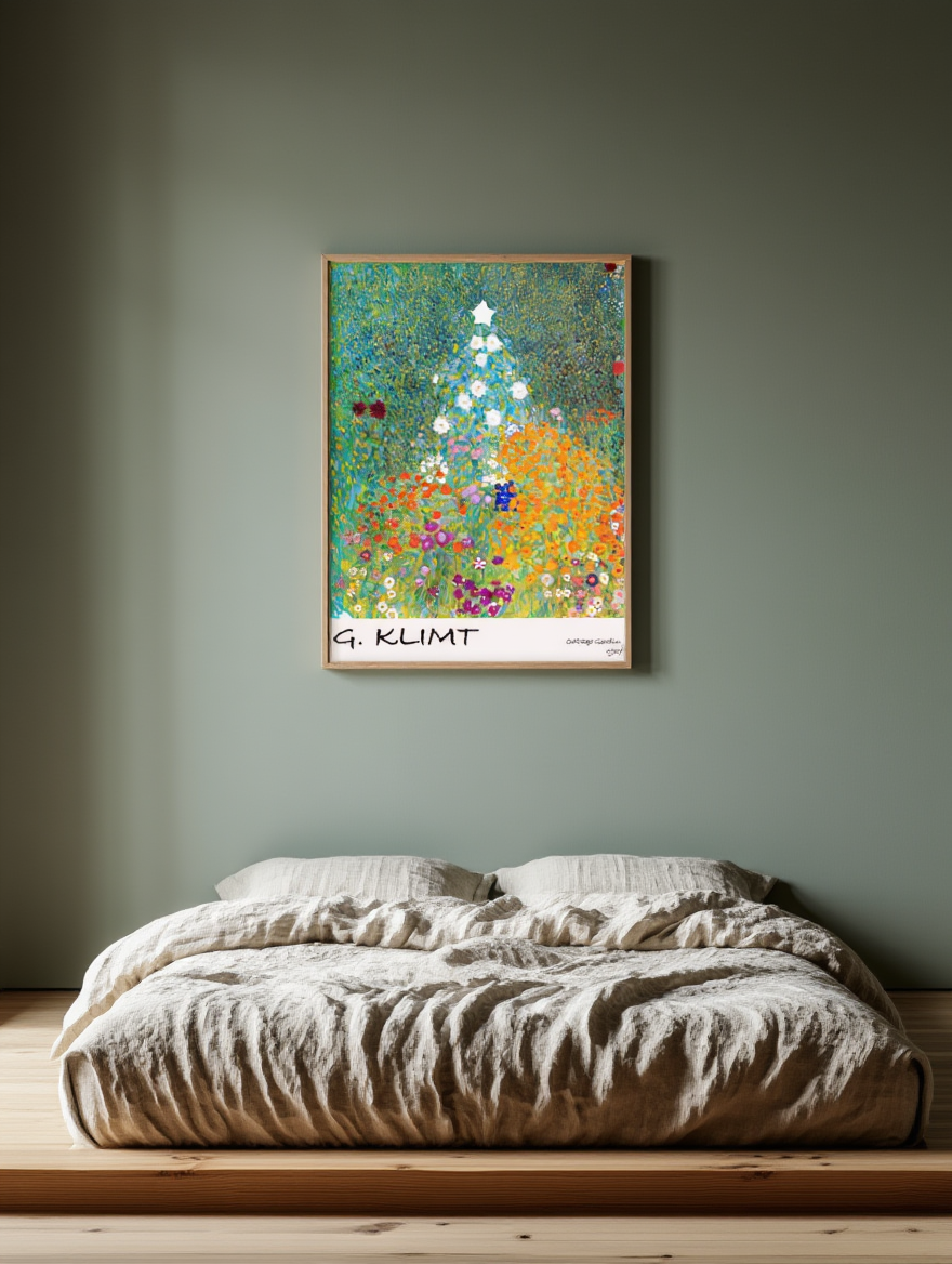 Gustav Klimt – Cottage Garden Print (1910) – Iconic Symbolist Art Poster