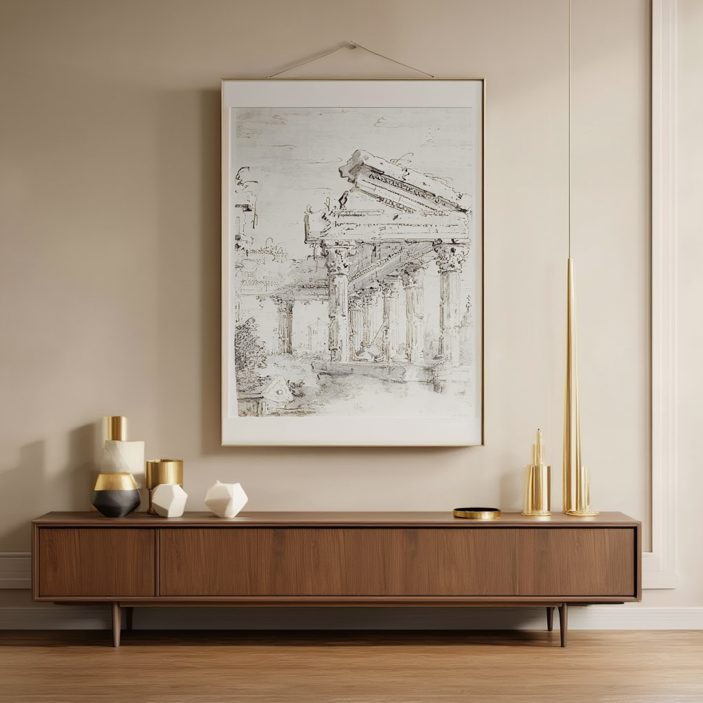 Giovanni Antonio Canal - Capriccio; A Ruined Classical Temple - Hakyarts