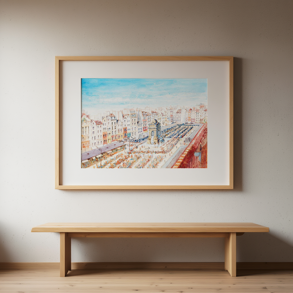 La place et la fontaine des Innocents avant la construction des Halles centrales