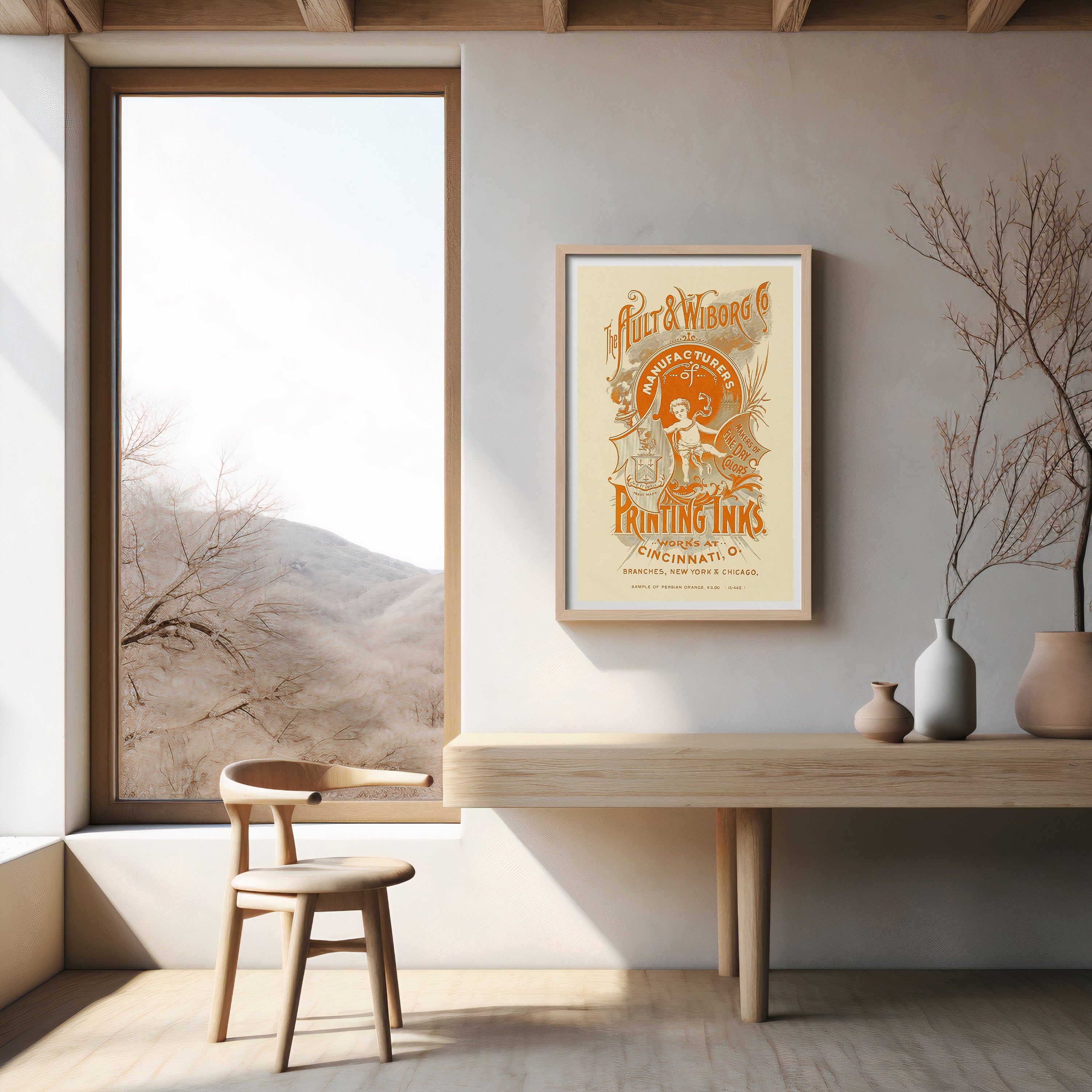 Golden Woman Art Nouveau Print – Elegant Decorative Poster  Wall Art