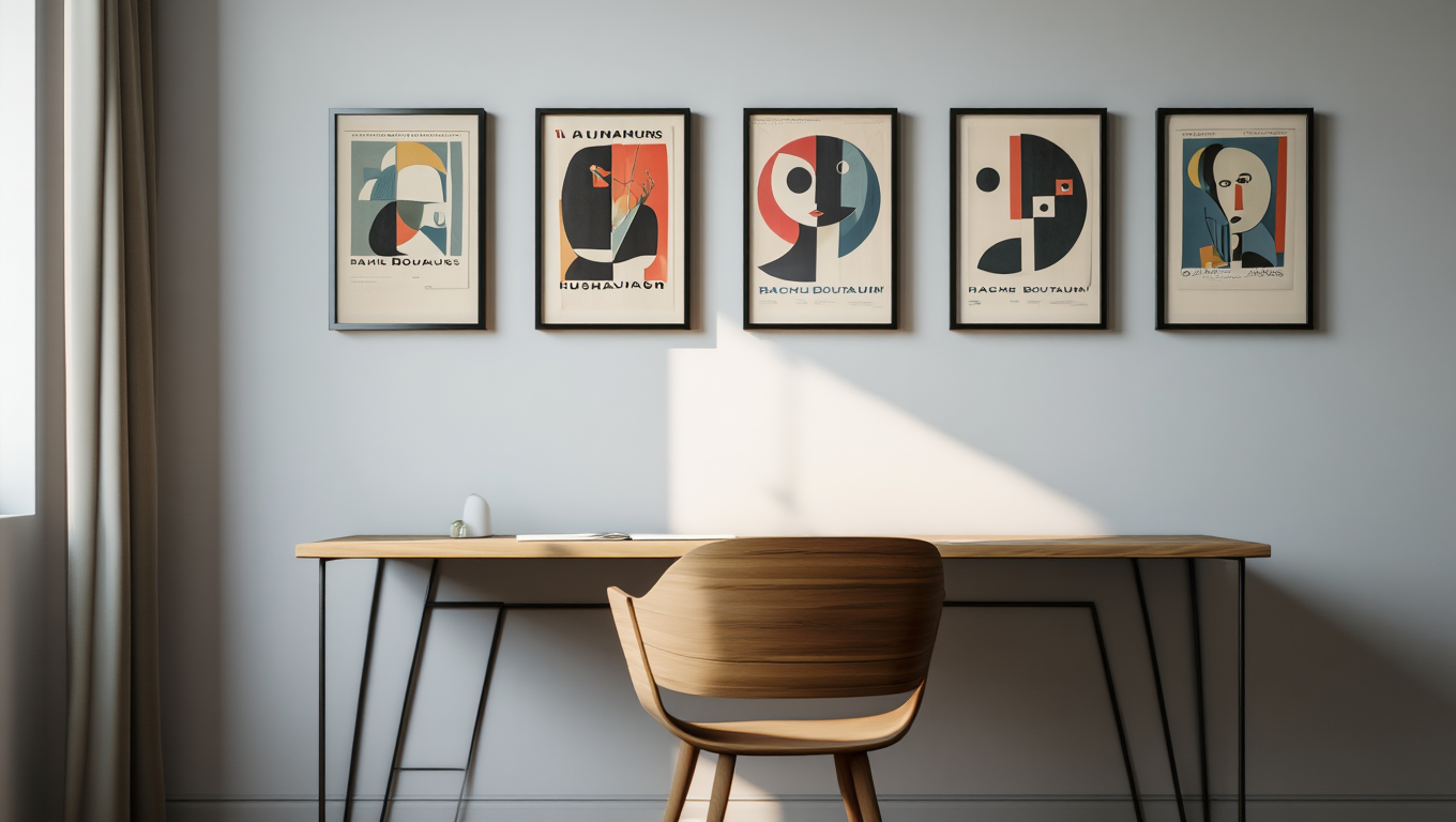 Bauhaus Art Exhibition – Set of 5 Modern Prints