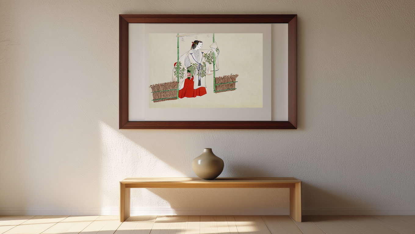 Kamisaka Sekka  - Masked man from Momoyogusa