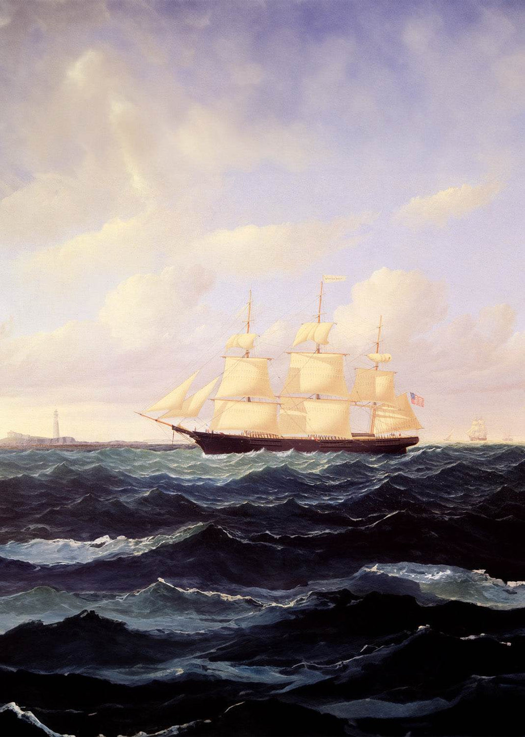 Dashing Wave‘ clipper ship off Boston Light - Hakyarts