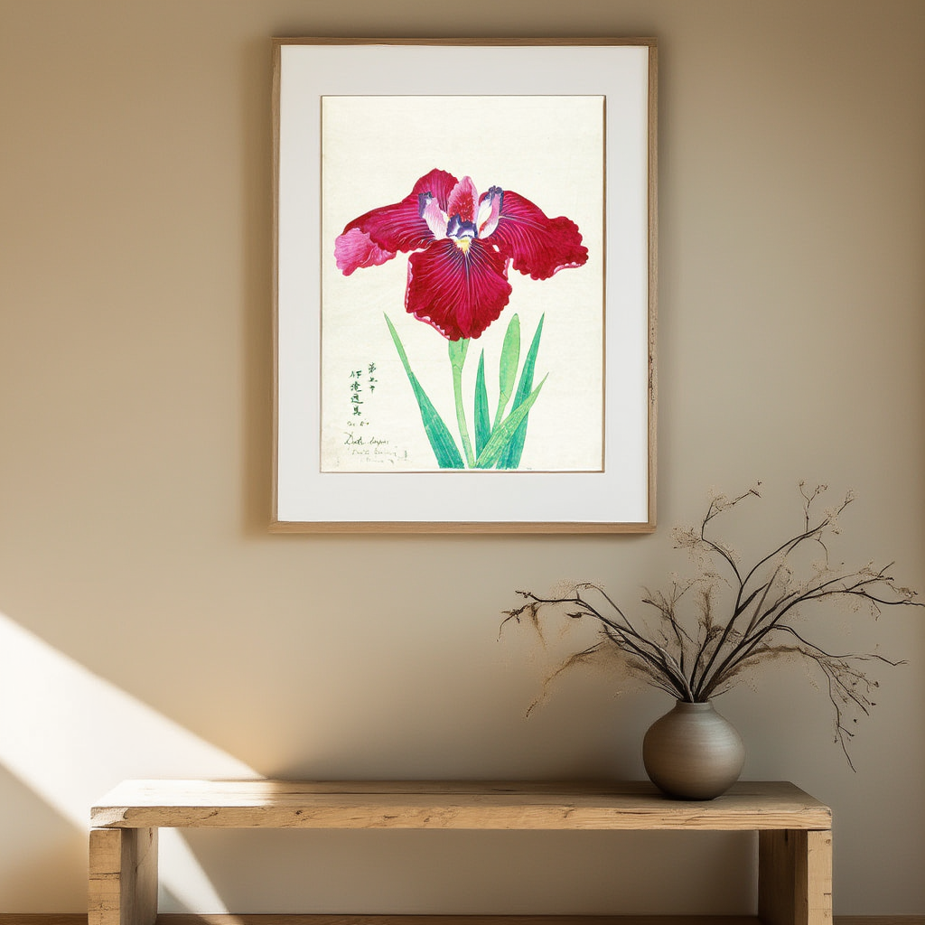 King of Iris, 1910 Art Print – Elegant Floral Wall Decor - Hakyarts
