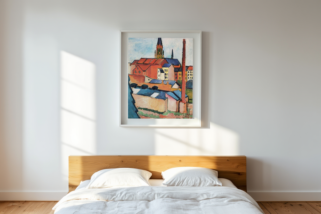 August Macke - St Mary with Houses and Chimneys Poster