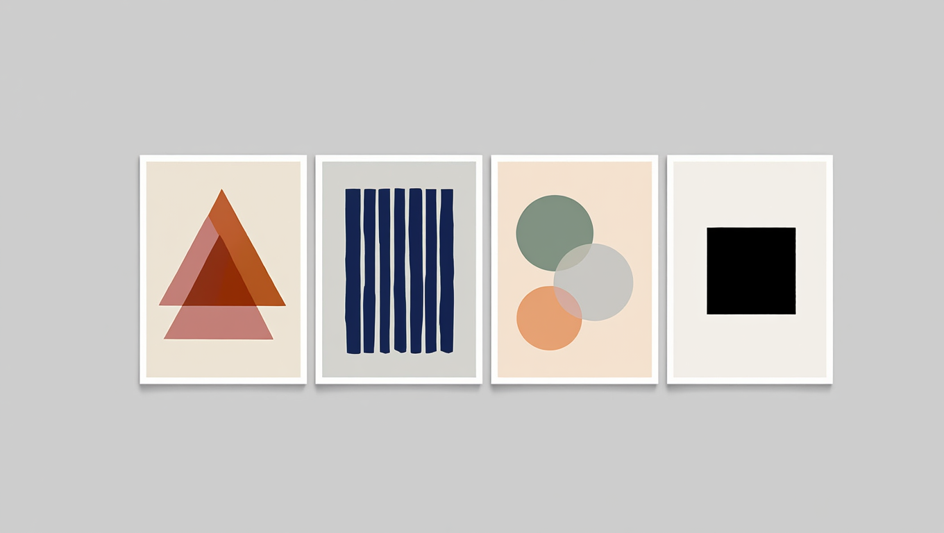 Retro Scandinavian Collection - `Set of 4 Prints