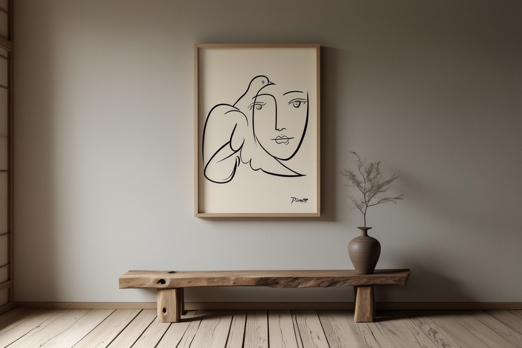 Woman with Dove – Pablo Picasso (1955) | Modern Art Print