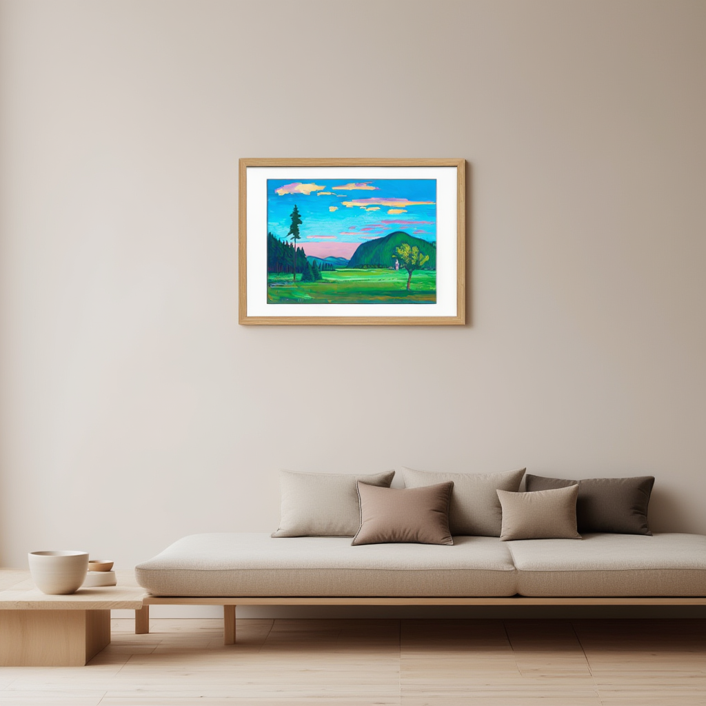 Landschaft III by Karl Wiener, 1943 – Modernist Landscape Art Print
