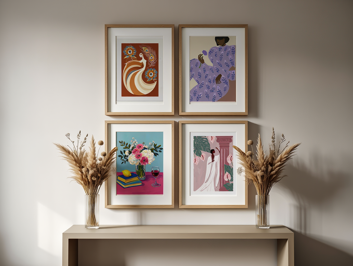 6 Prints – Floral & Figurative Collection