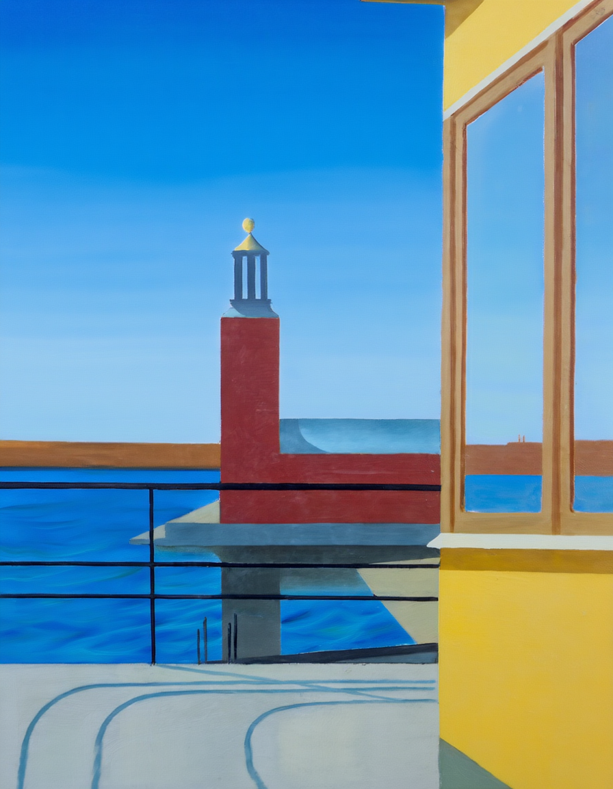 Outside the Central Palace – Torsten Jovinge (1933) | Modernist Architectural Art Print