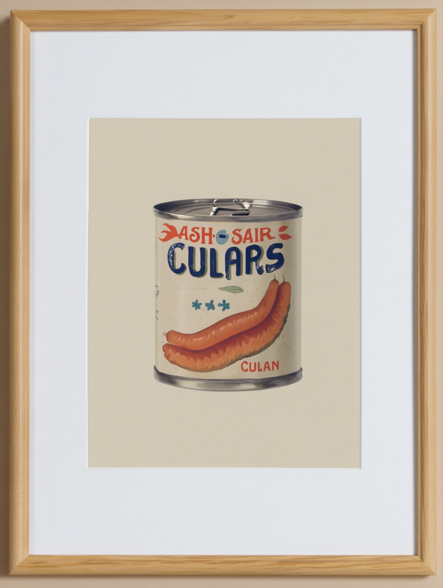 4 Retro Canned Food Prints – Vintage Kitchen Wall Art Collection
