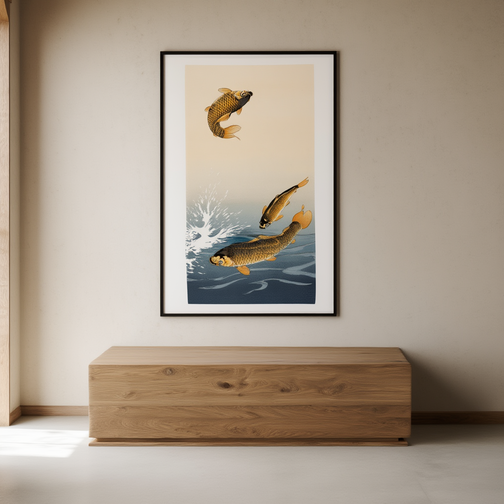 Ohara Koson - Karpers Poster