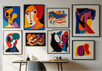 Mixed Picasso & Matisse Abstract Collection – Office Set of 7 - Hakyarts