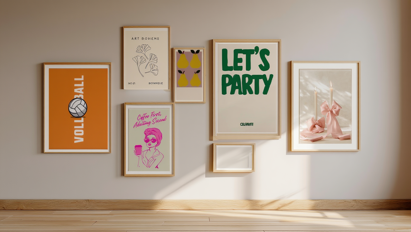 Modern Neutral Wall Art – 6 Minimalist Prints for Home & Office