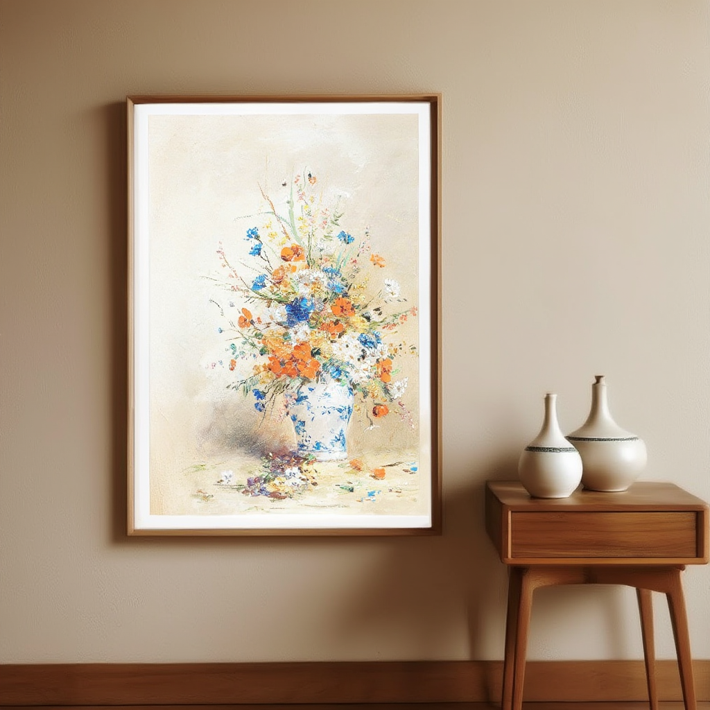 Blumenstille Art Print by Eugene Petit – Elegant Floral Wall Decor - Hakyarts