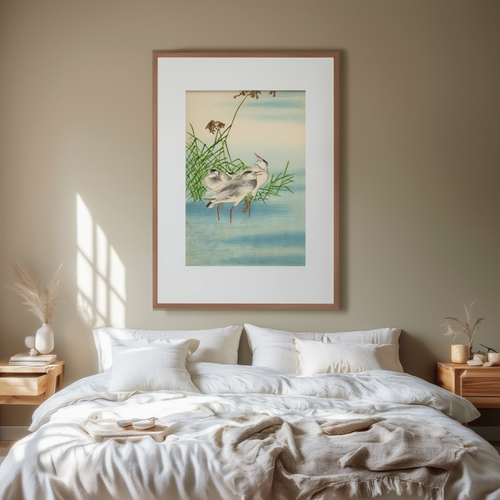 Ohara Koson - Sandpipers-plakat