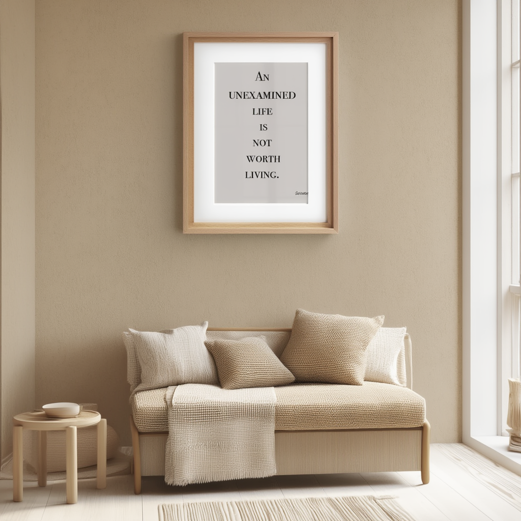 An Unexamined Life Is Not Worth Living Poster