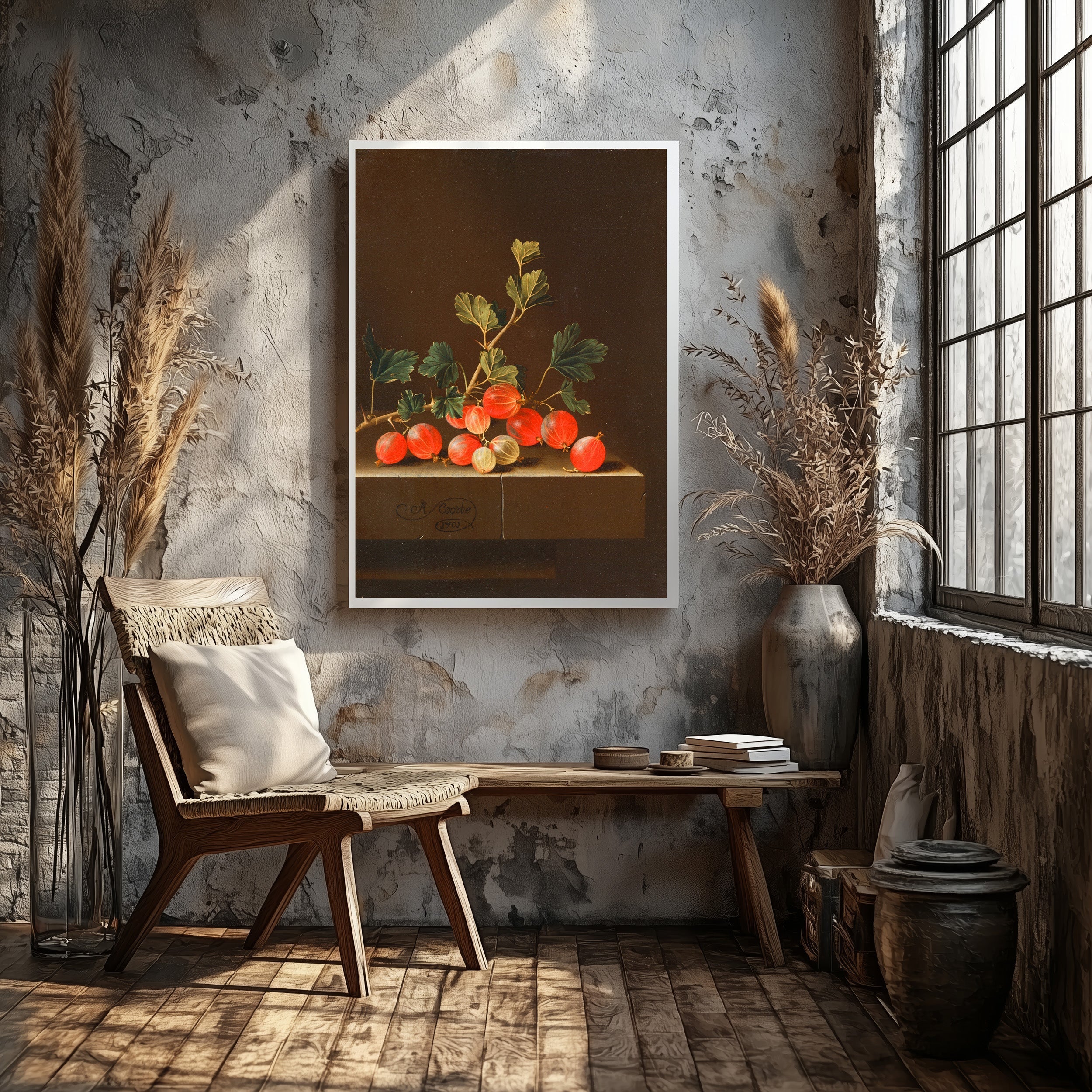 Gooseberries on a Table