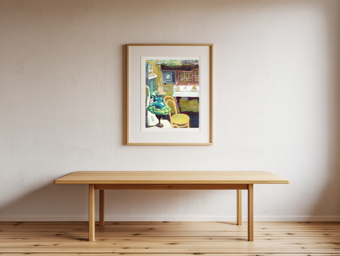 Léon Spilliaert -  Interior with Chair and Opaline Lamp