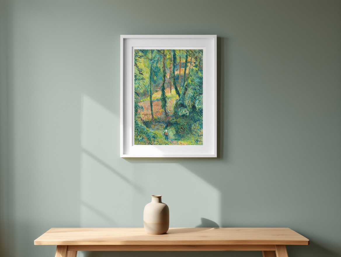 Paul Gauguin - Chemin Creux Dans Une Pente Boisée