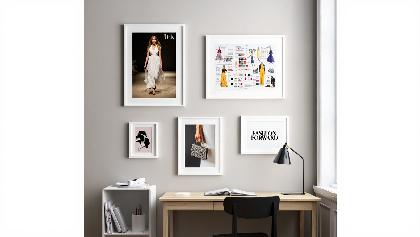 Luxury Fashion Art – Elegant Beige Living Set of 5