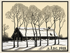 Farm in the Snow by Julie de Graag – Dutch Landscape & Winter Scene Art Print - Hakyarts