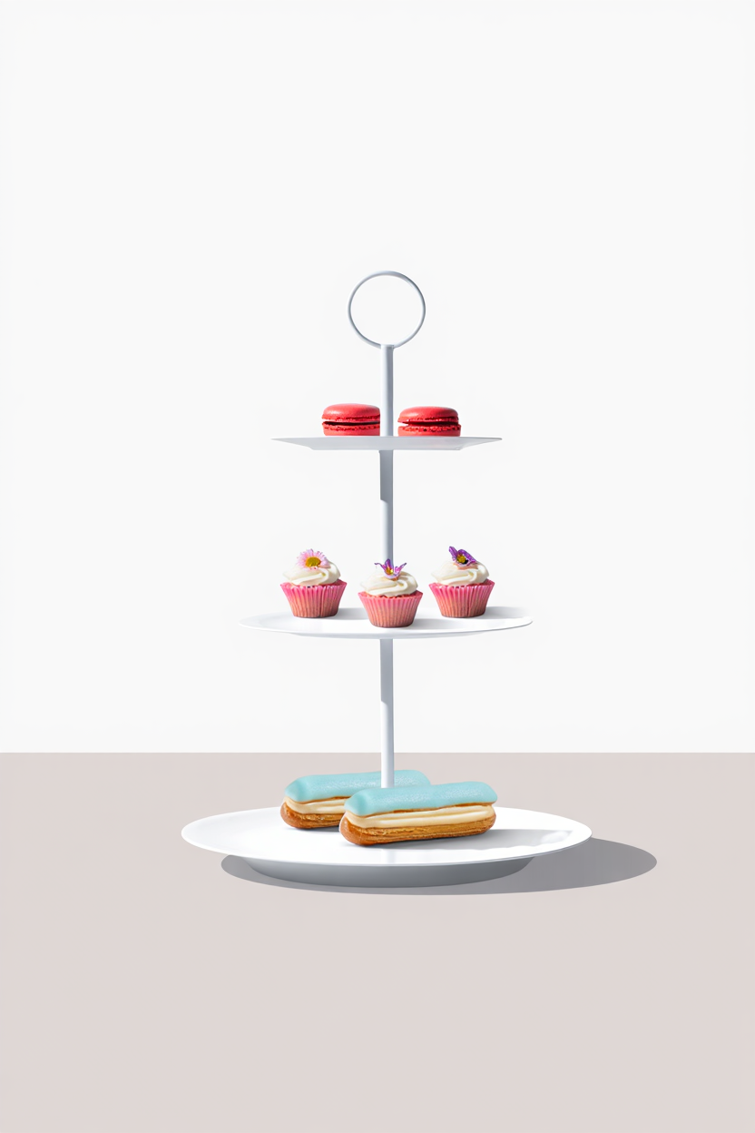 6 Nordic Dessert Prints – Minimalist Cake & Pastry Wall Art for Kitchen, Dining & Living Room Decor