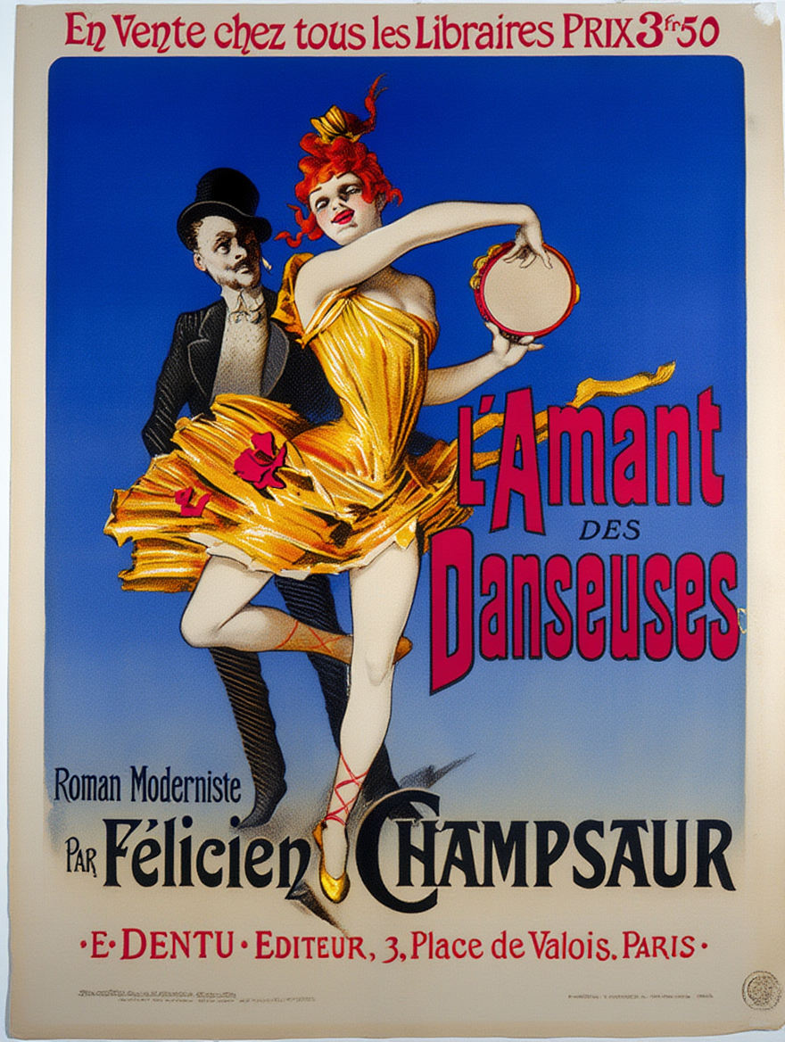 L’Amant des Danseuses Poster by Jules Chéret – Belle Époque French Advertising Art Print