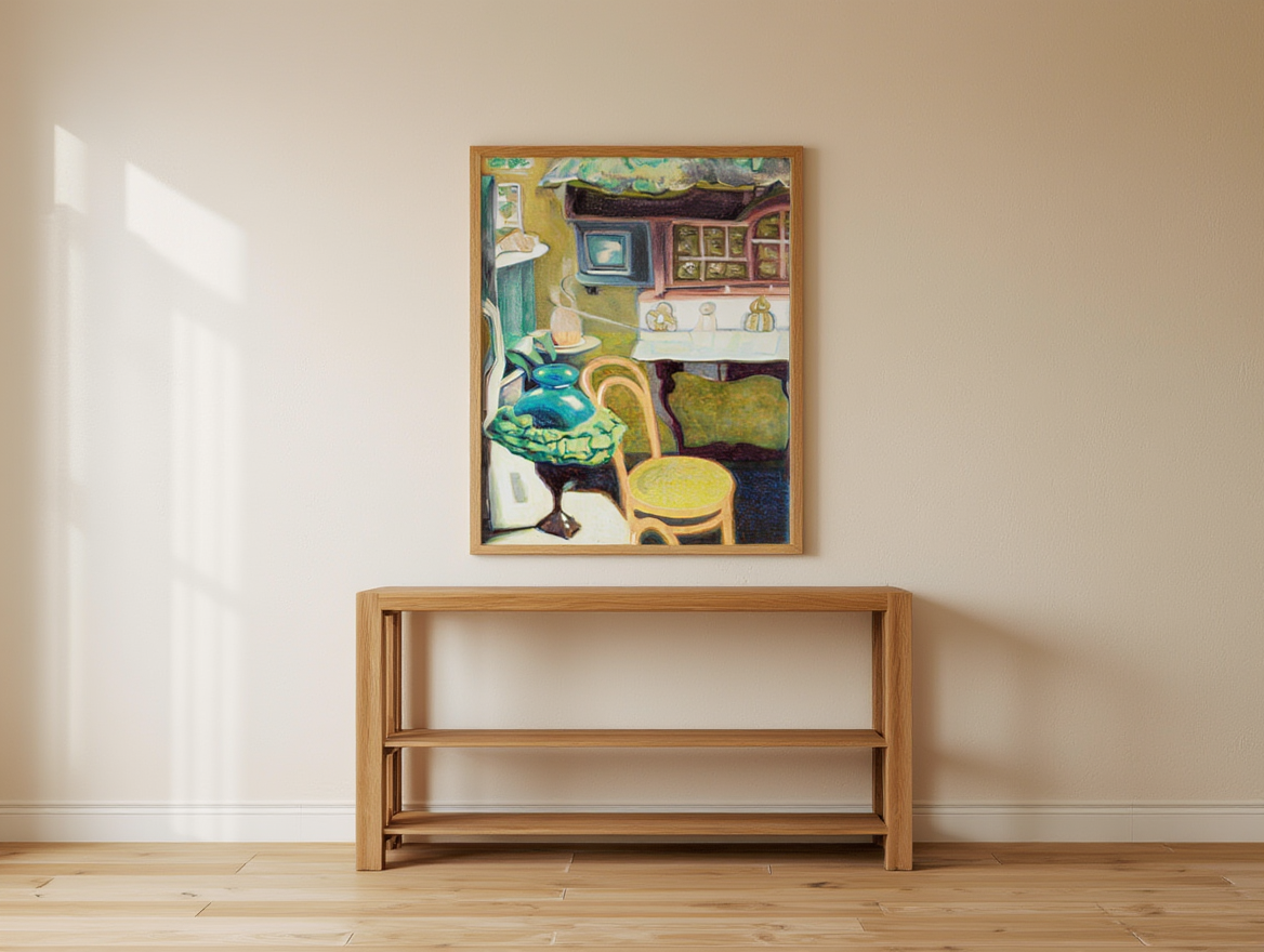 Léon Spilliaert -  Interior with Chair and Opaline Lamp