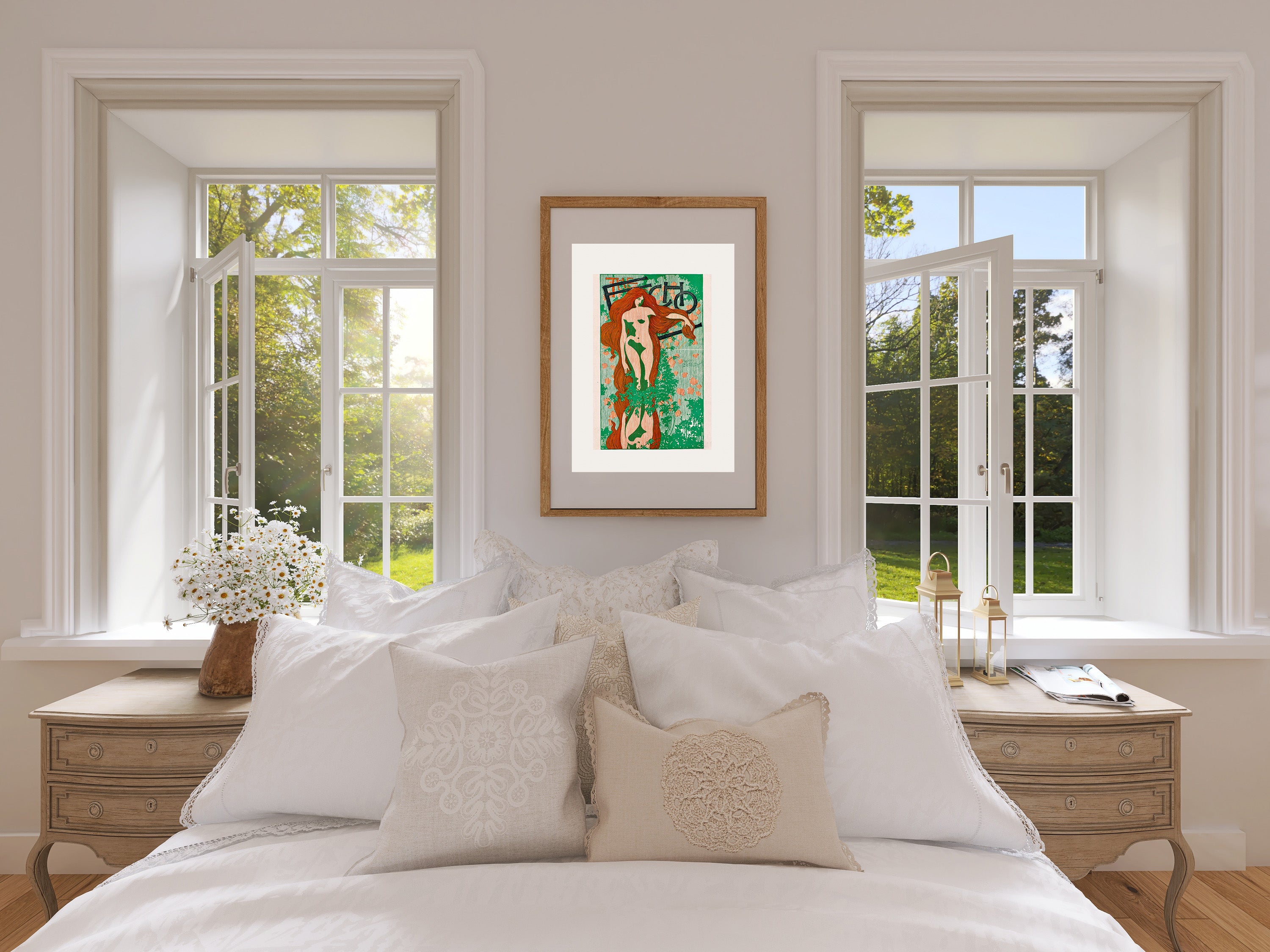 Jungle Woman – Vintage Tropical Poster Print  Wall Art