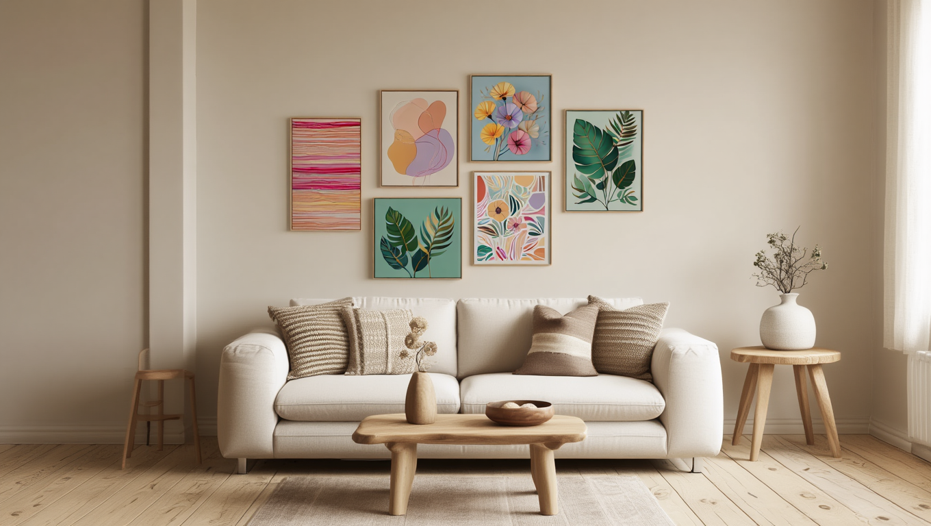Vibrant Abstract Collection – Set of 6 Colorful Art Prints