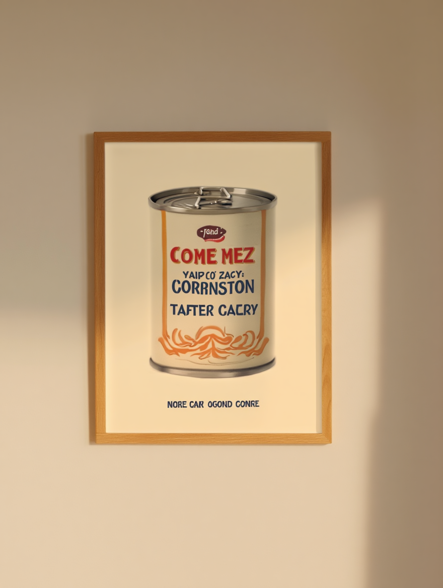 4 Retro Canned Food Posters – Vintage Kitchen Wall Art Prints