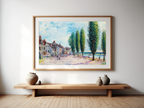 La Seine à Bougival – Alfred Sisley Poster | Impressionist River Landscape Art Print - Hakyarts