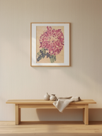 Egon Schiele – Red Chrysanthemum Poster | Expressionist Floral Wall Art Print - Hakyarts