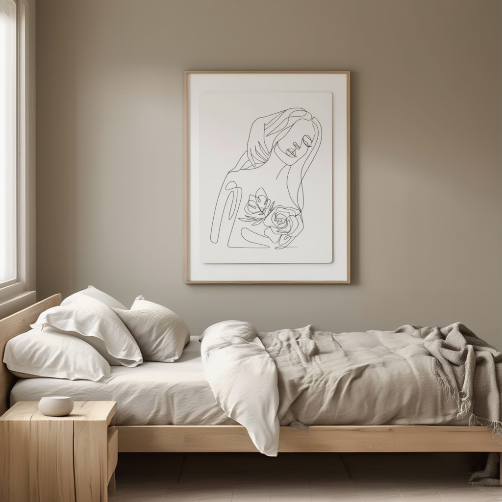 Female Line Art  Poster