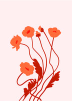 Floral & Cherry – Set of 4 Art Prints - Hakyarts