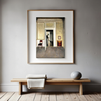 Interior – Vilhelm Hammershøi Poster | Modernist Danish Interior Art Print - Hakyarts