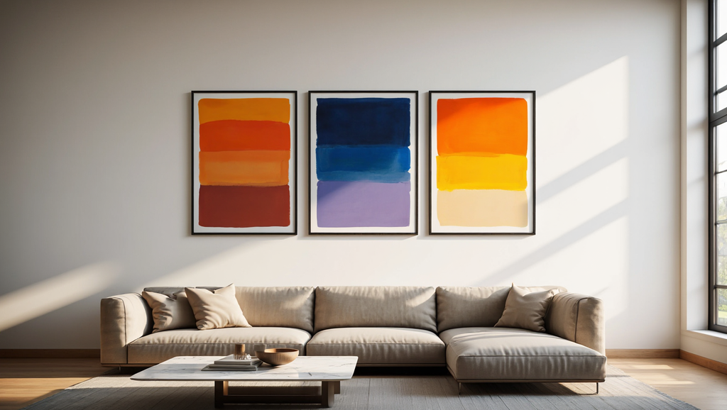 Rothko Inspired Set – Living Room 3 Prints