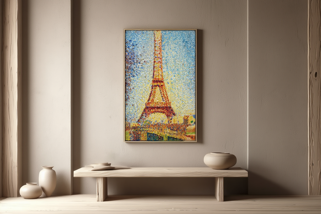Georges Seurat – La Tour Eiffel Drawing Print (1889) – Vintage French Art Poster