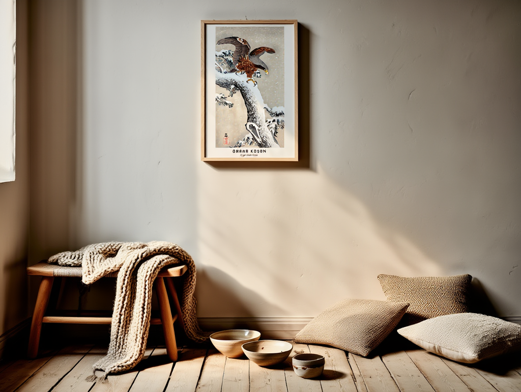 Ohara Koson - Eagle Under Snow Poster