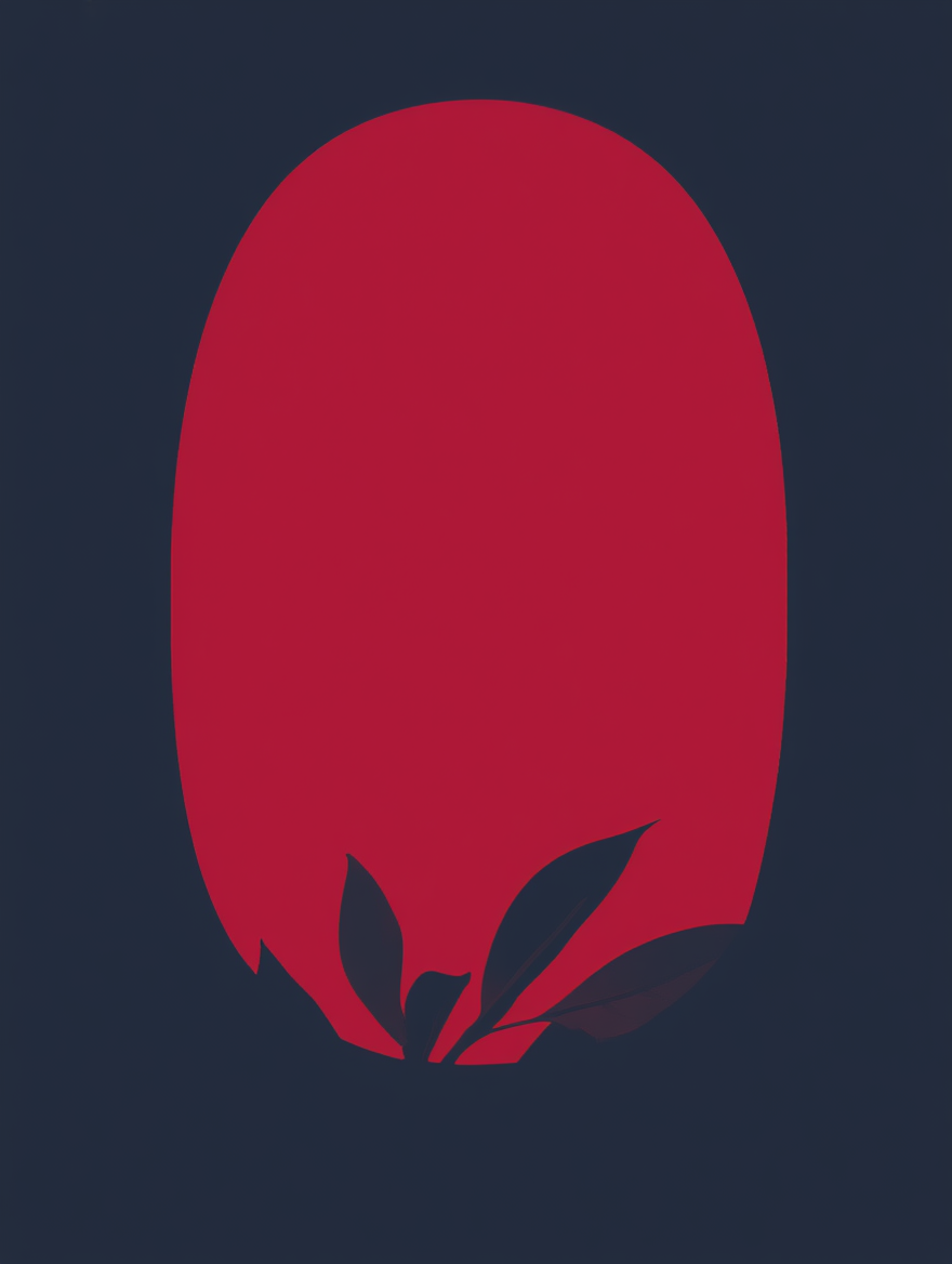 Round Red – Minimalist Circle Poster