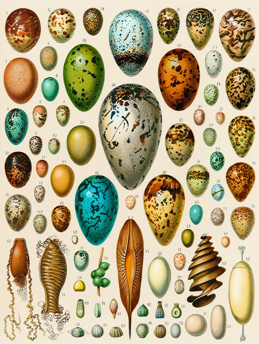 Adolphe Millot - Oeufs Poster