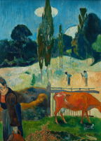 Paul Gauguin – The Red Cow - Iconic Post-Impressionist Art Print - Hakyarts