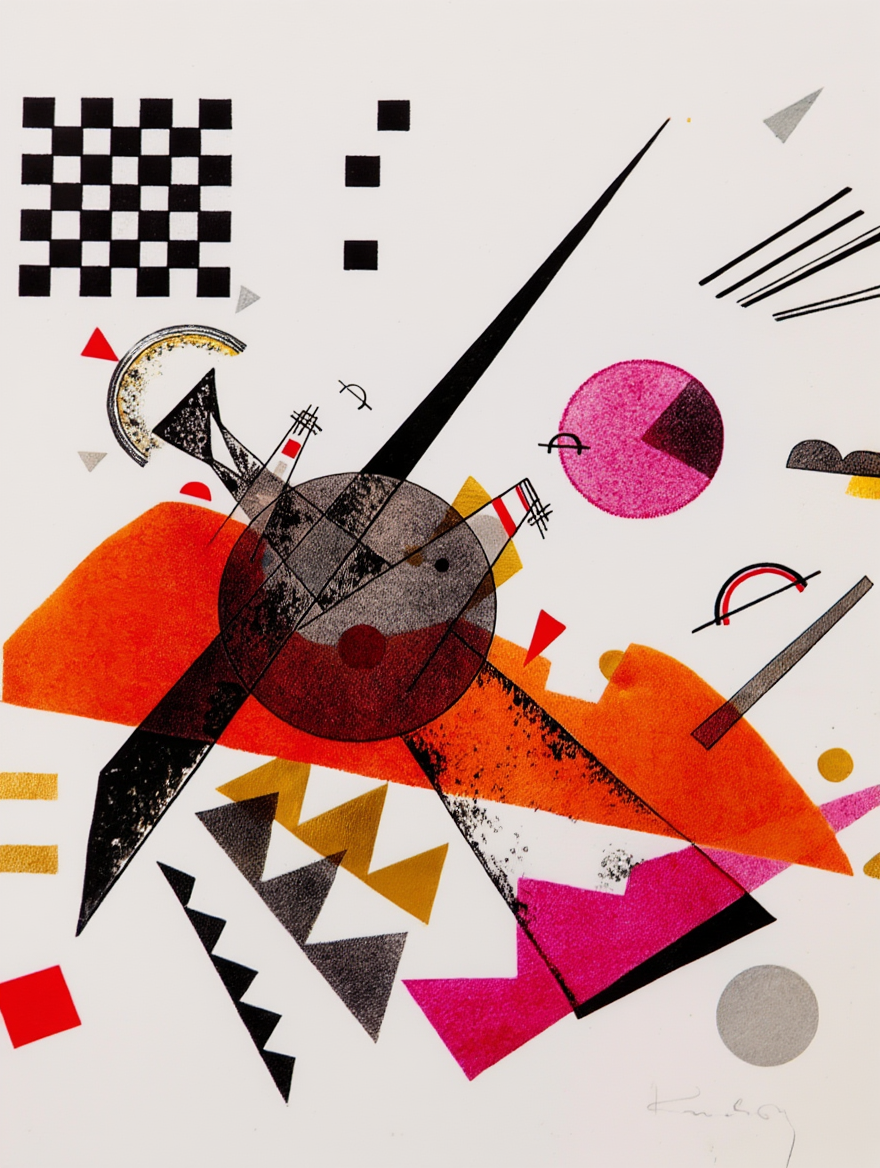 Orange by Wassily Kandinsky – Abstract Modern Art Print