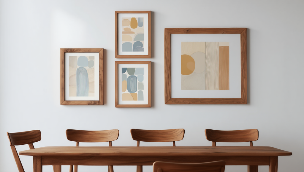 Nordic Abstract – Dining Room Set of 4 Modern Prints