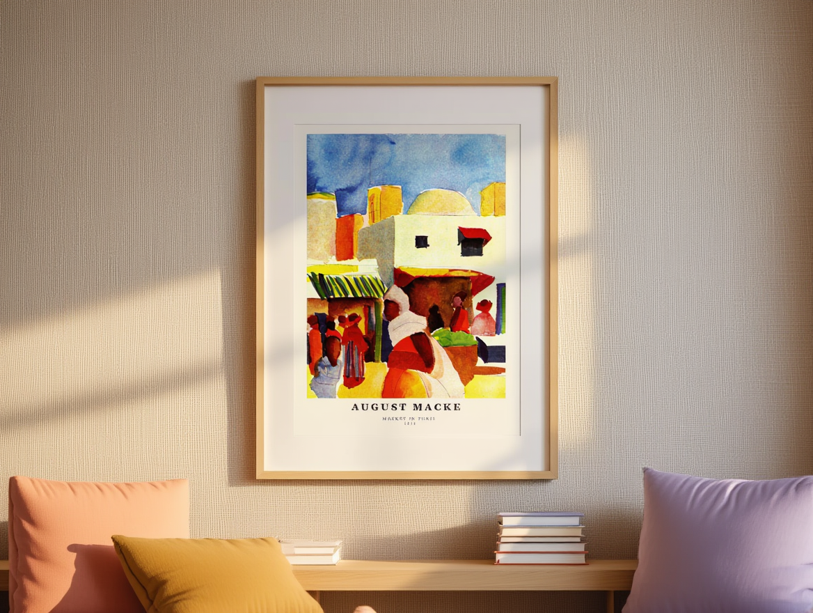 August Macke - Market in Tunis Poster