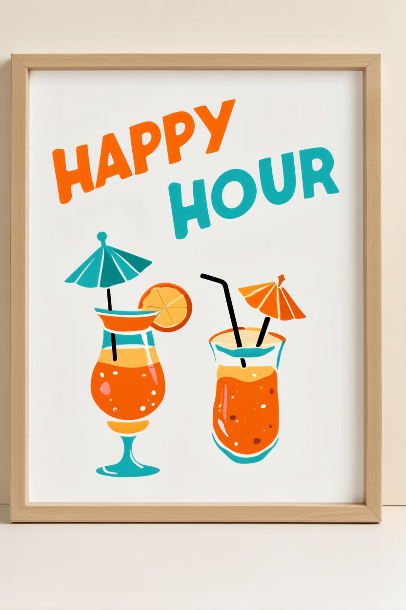 6 Fun Pasta, Wine & Dine, and Cocktail Prints – Kitchen & Dining Wall Art